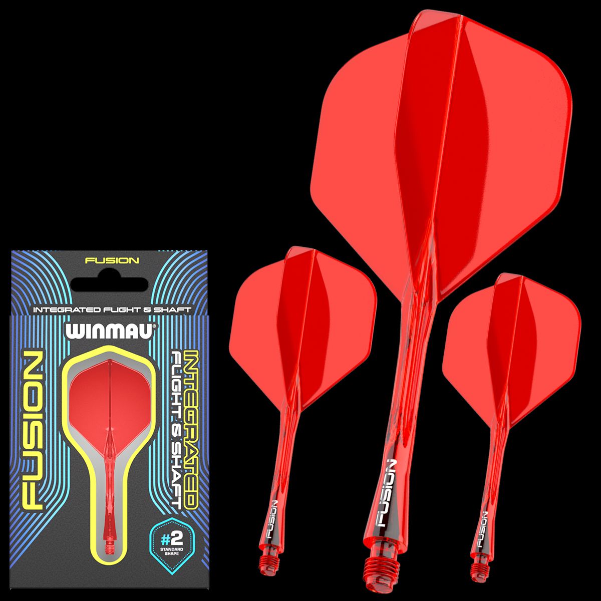 WINMAU Fusion Flight & Shaft Red #2
