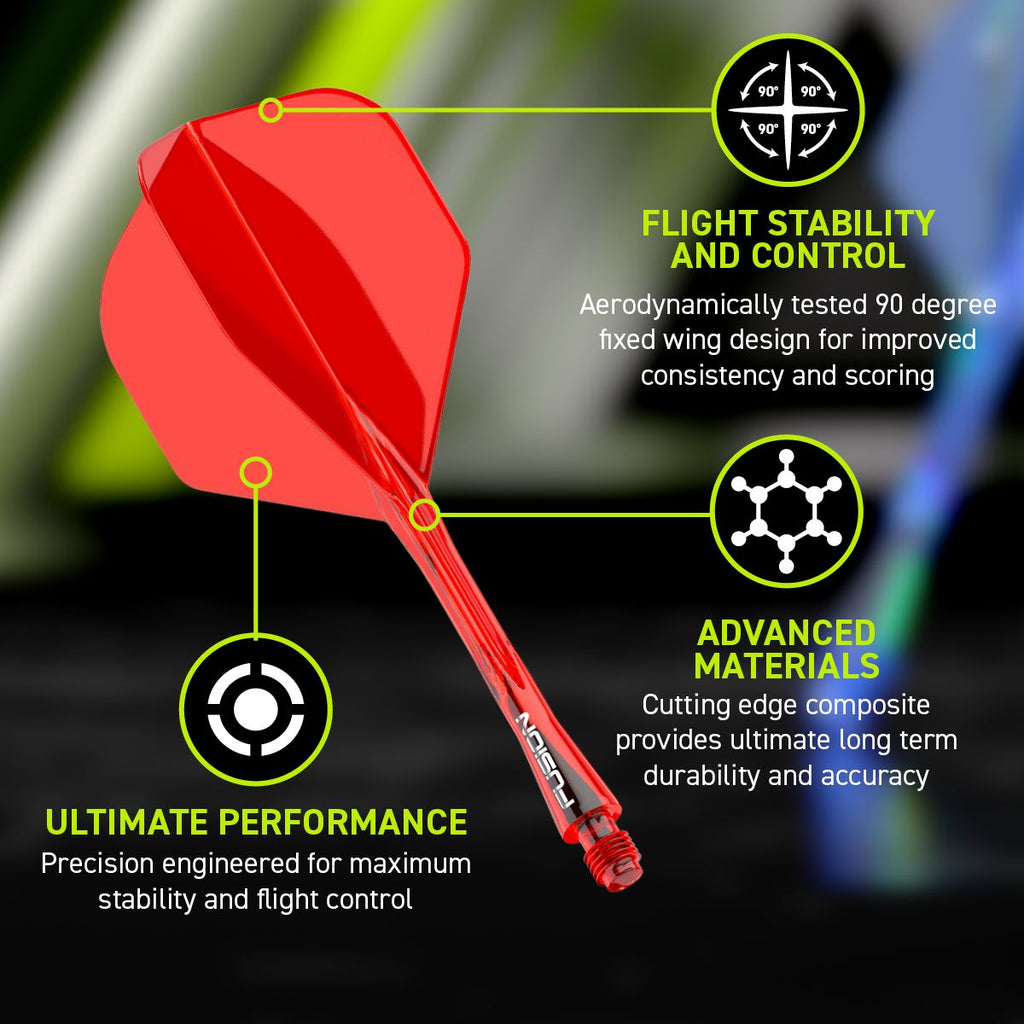 WINMAU Fusion Flight & Shaft Red #2