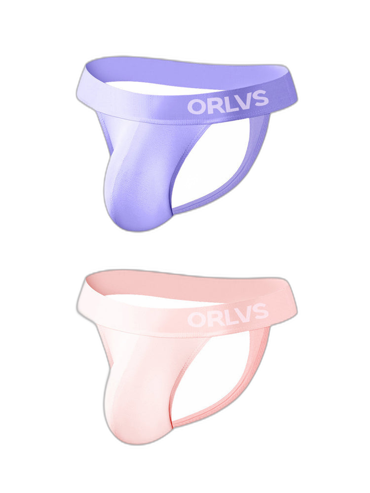 2 Pack Men's Large Pouch Enhancing Modal Breathable Thong