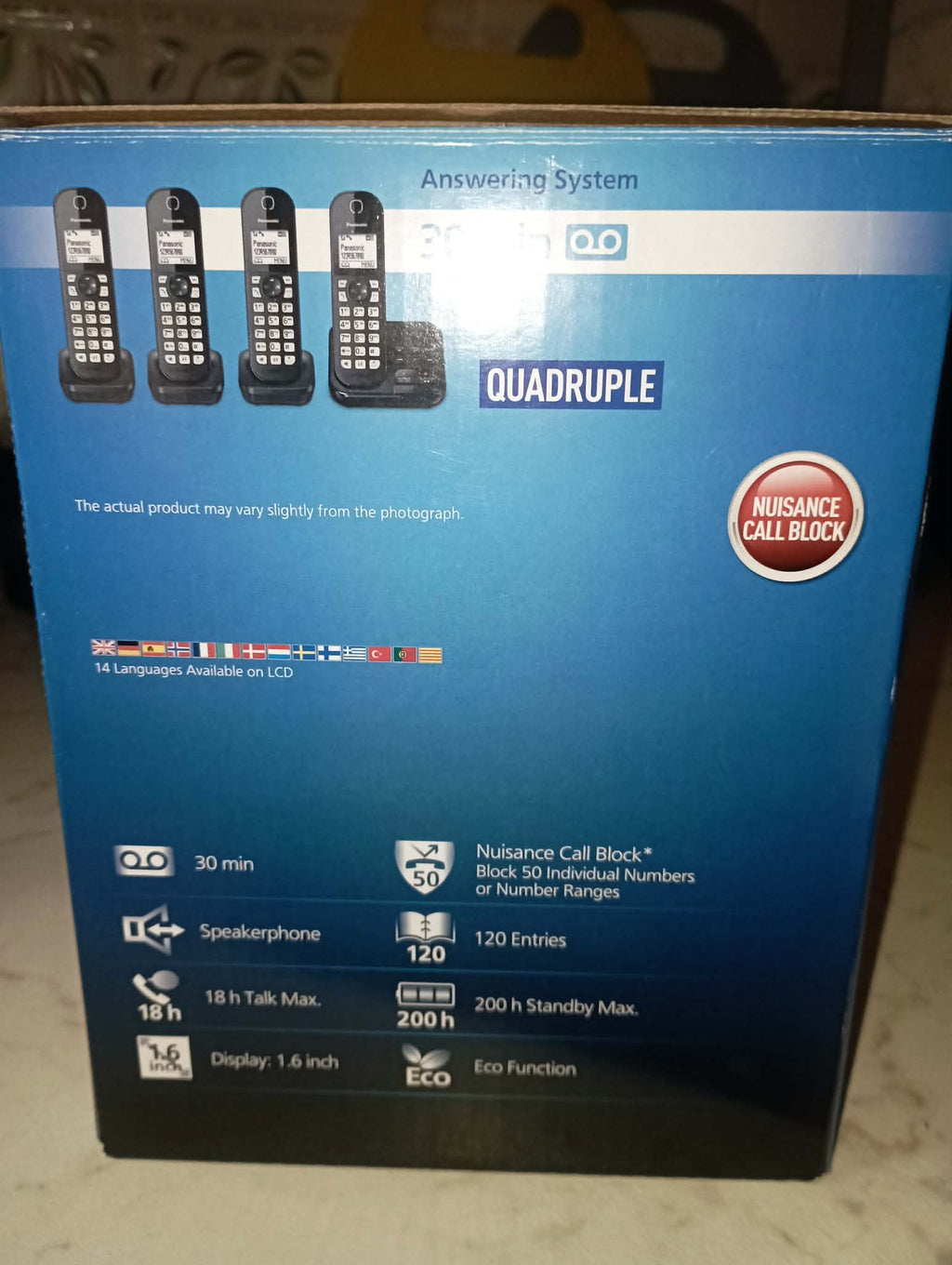 PANASONIC SET OF 4 TELEPHONES WITH ANSWER MACHINE KX-TGC464 IN BOX - PRE-LOVED (Original price £99.99) NOW £24.99 - HUGE SAVINGS