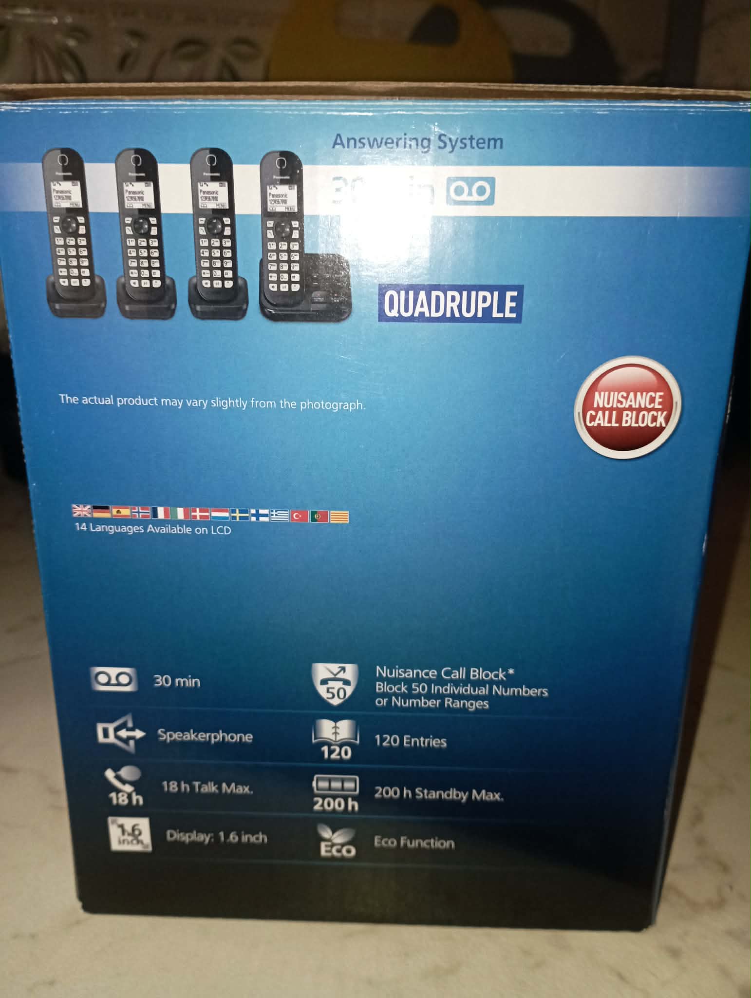 PANASONIC SET OF 4 TELEPHONES WITH ANSWER MACHINE KX-TGC464 IN BOX - PRE-LOVED (Original price £99.99) NOW £24.99 - HUGE SAVINGS