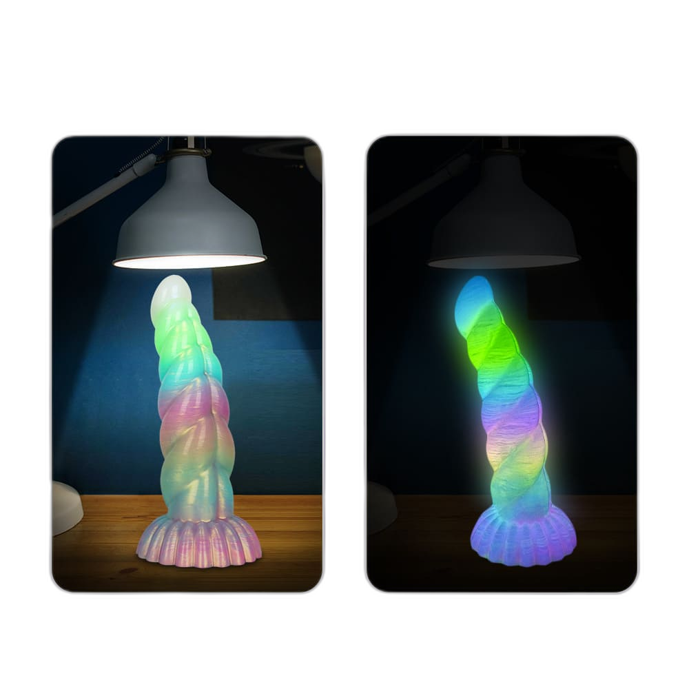 WistGlow – Fantasy Dildo – Spiral Texture & Glow-in-the-Dark Vibrating Dildo