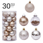 6cm/30Pcs transparent christmas ball set