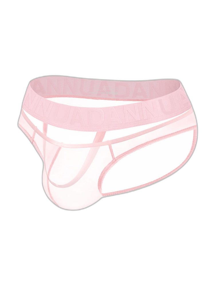 2 Pack Men's Stretch Solid Color Sexy Crotch Single-Layer Briefs