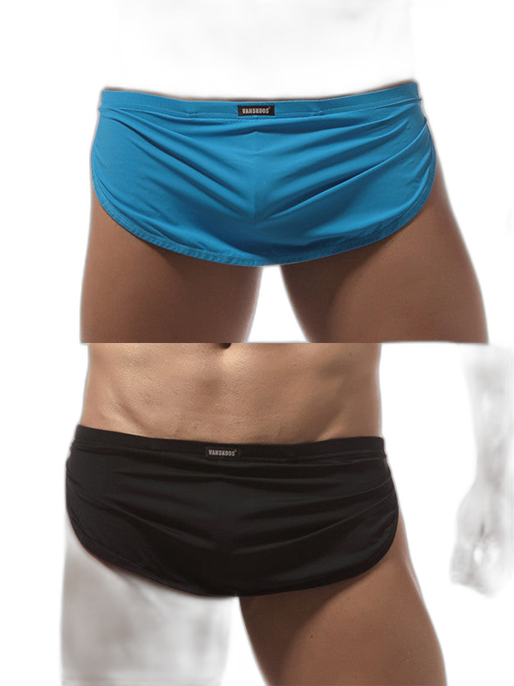 Men's Sexy Side Split  Boxers With Support Pouch