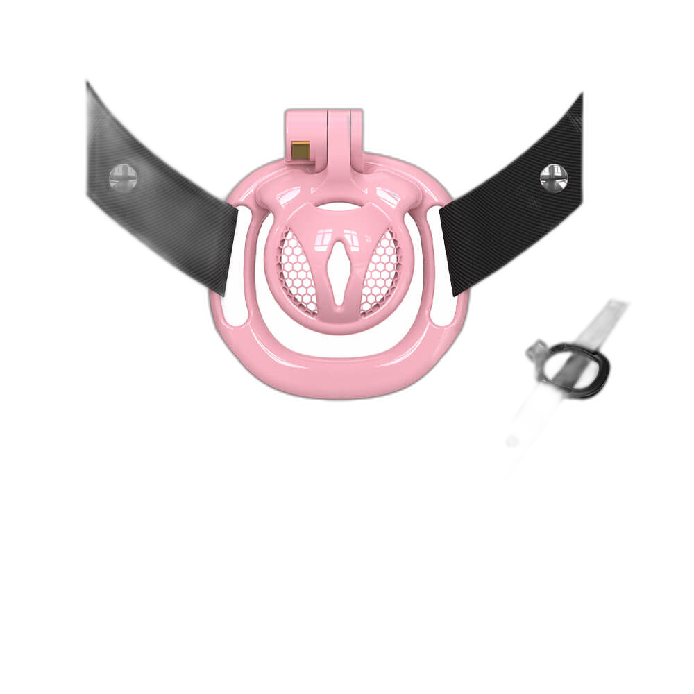 Cassian - Tiny Chastity Cage - Male Chastity Equipment - With Belt And Four Rings