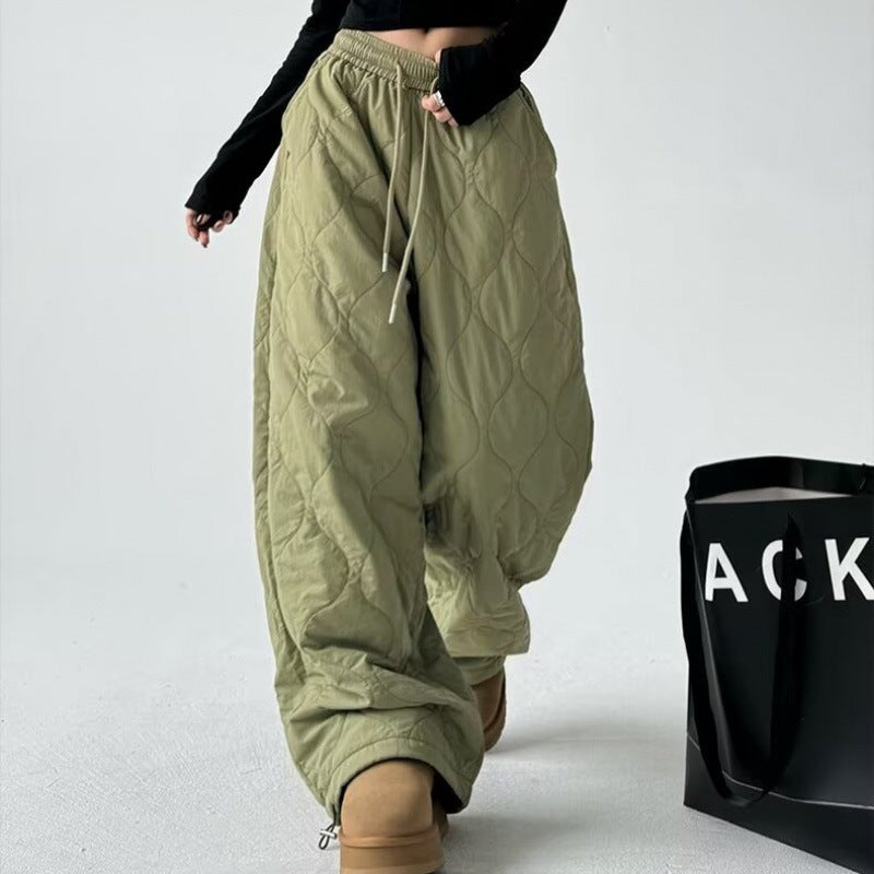 Thickened Thermal Cotton Pants Women's Loose-fitting Casual Pants