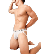 3 Pack Men's Mesh Thong with Stretch & Breathable 3D Support Pouch