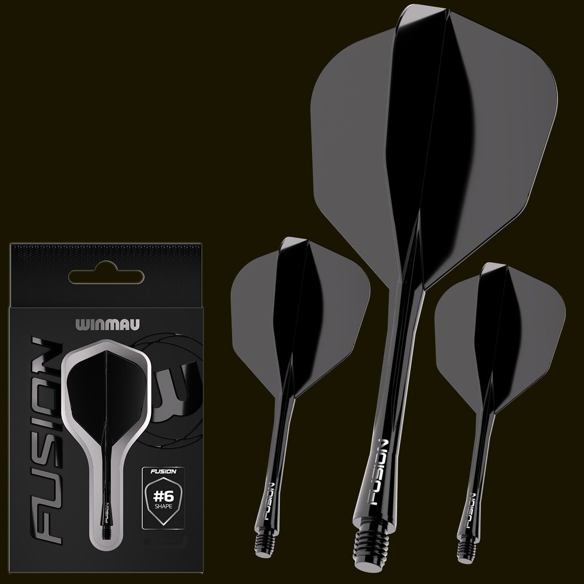 WINMAU Fusion Flight & Shaft Black #6