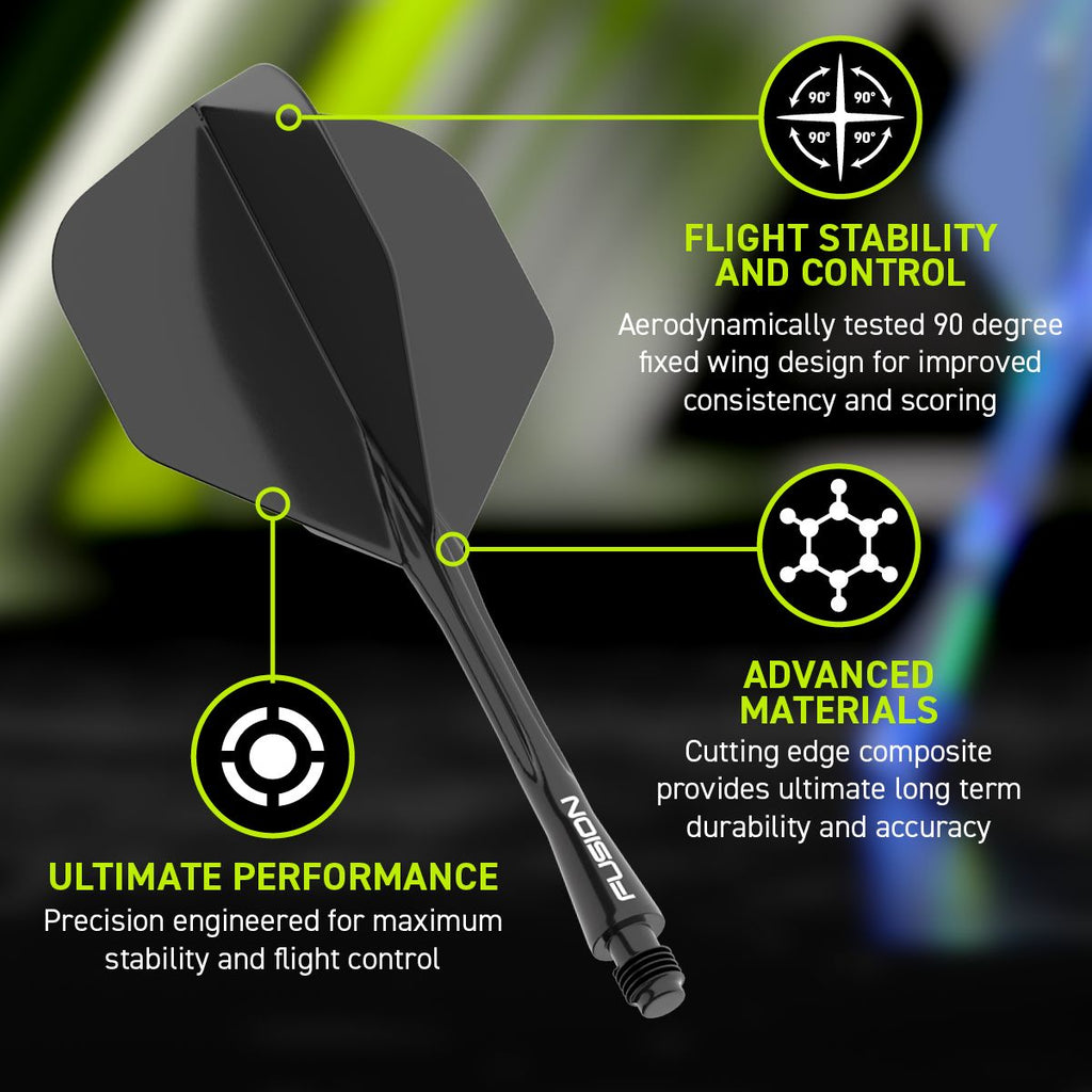 WINMAU Fusion Flight & Shaft Black #6