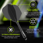 WINMAU Fusion Flight & Shaft Black #6