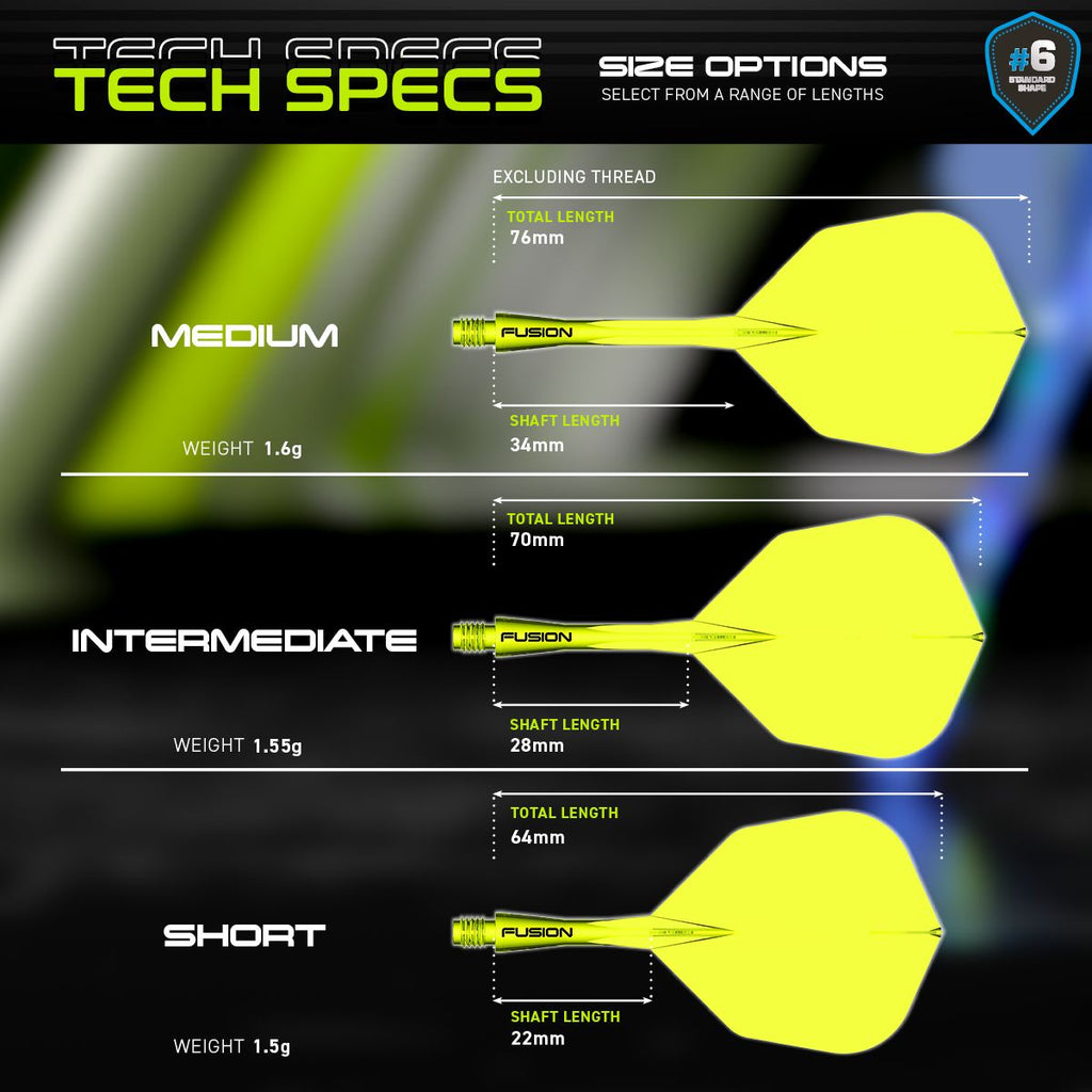 WINMAU Fusion Flight & Shaft Yellow #6