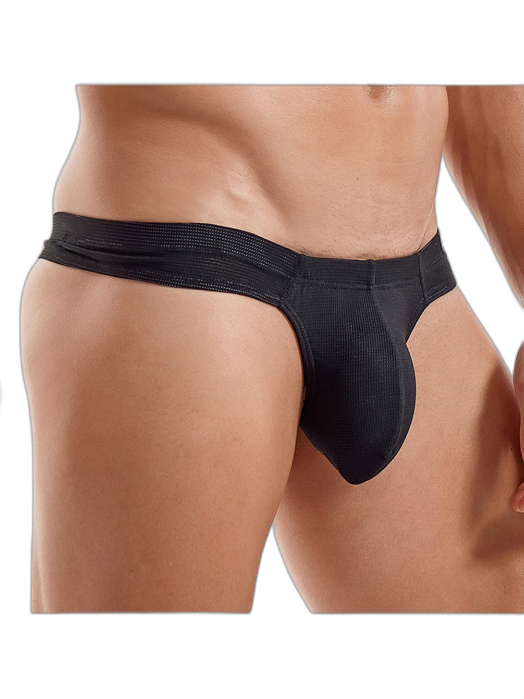 Men's Simple Breathable Mesh Pouch Thong & Strings