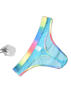 3-pack Men's Rainbow Trim Sheer Mesh Thong