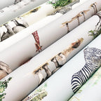 Safari Animals Watercolour Wallpaper - Children's Bedroom & Nursery