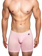 2 Pack Men's Trendy Breathable Ice Silk Boxer Briefs