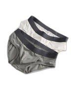 3 Pack Men's Low-Rise Mesh Briefs with Breathable Support & Convenience Fly