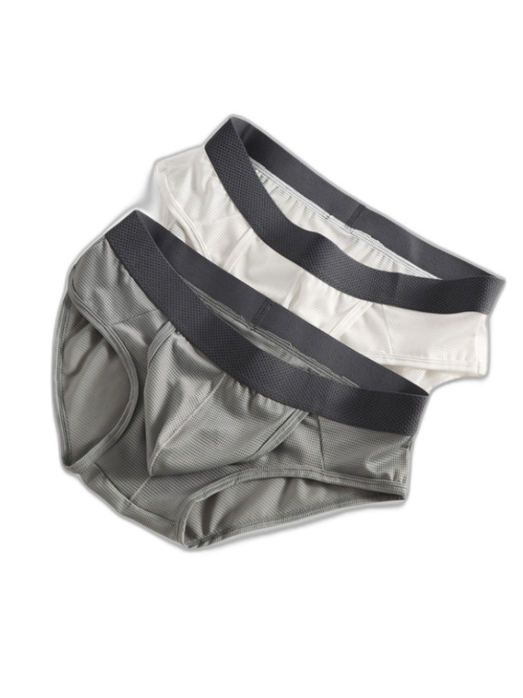 3 Pack Men's Low-Rise Mesh Briefs with Breathable Support & Convenience Fly