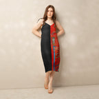 Half Black Half Hónghǎi - Womens Chiffon Slip Dress