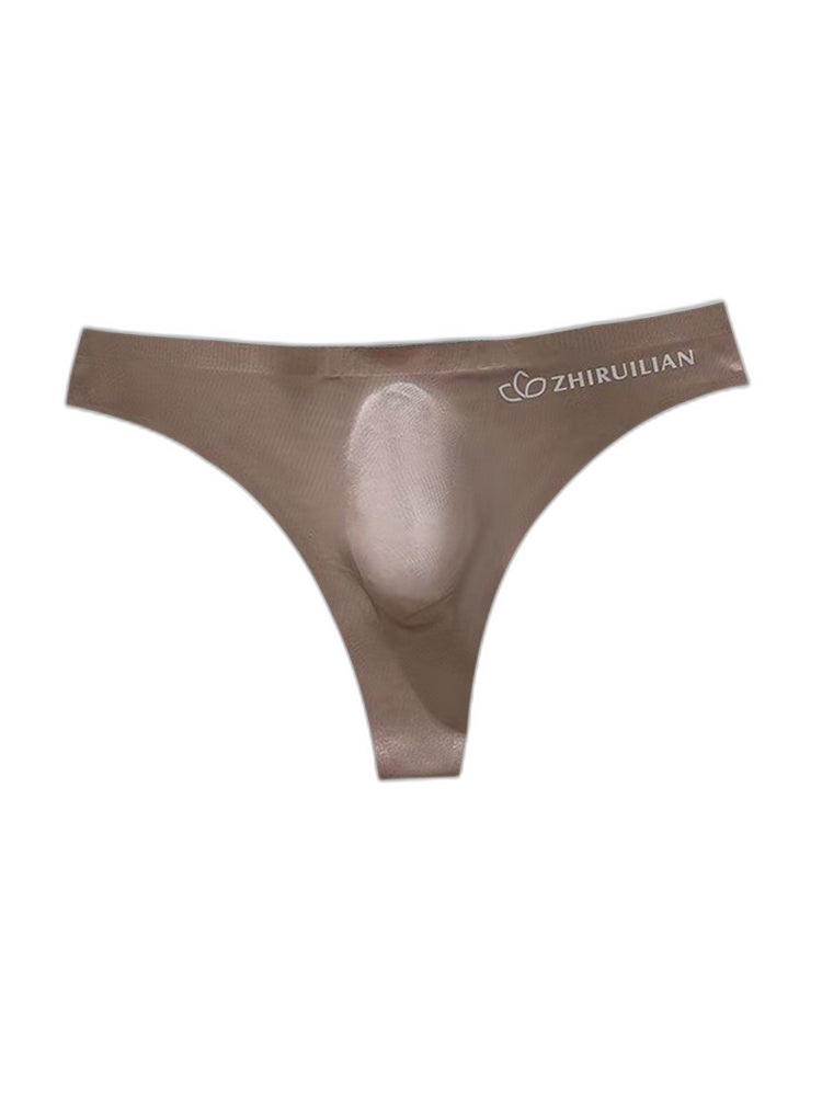 4-pack Men's Sexy Solid Color Letter Seamless Thong