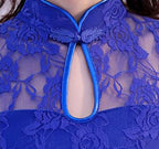 Retro-style modified dance cheongsam lace long high-slit dress