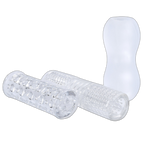 Transparent Ribbed Sleeve Masturbator
