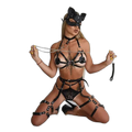 Seductive Women's Leather Lingerie Body Harness Outfit