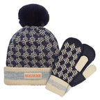 Waterproof Bobble Hat with Knitted Mitten For Men and Women