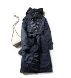 Long lace-up trench coat