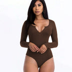 Women's Simple Commuting Style Jumpsuit For Autumn And Winter Comfortable Abdominal Wear Base Layer