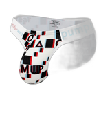 2 Pack Men's Breathable Alphabet-Print Expanded Pouch Briefs