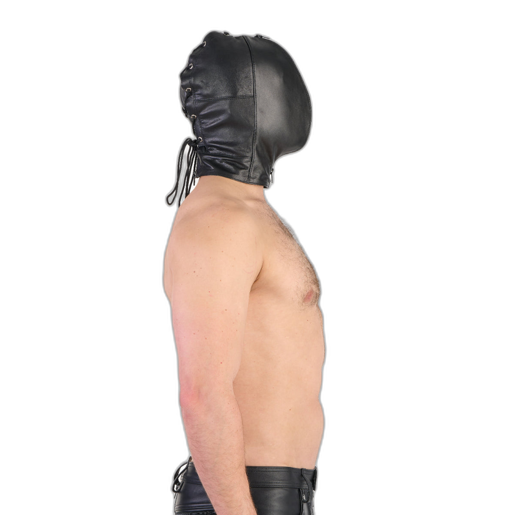 Prowler RED Leather Double Hood With Front Zipper Black