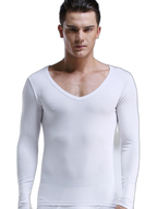 Mens Ultra Soft Low Cut V-Neck Thermal Shirt