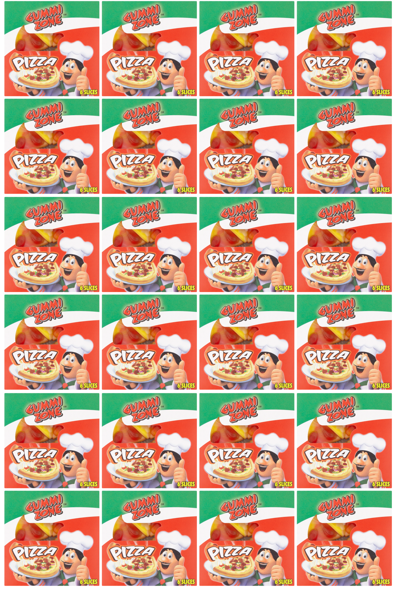 24 x Gummi Zone Pizza 21Gm