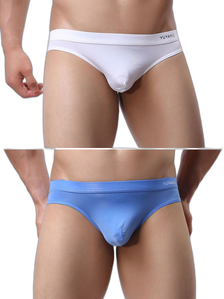 2 Pack Men's Ultra-Thin Ice Silk Briefs
