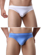 2 Pack Men's Ultra-Thin Ice Silk Briefs