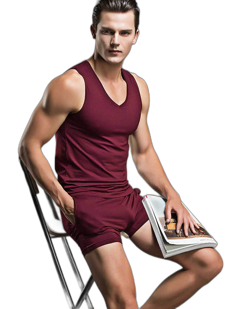 Solid Color Modal Home Boxers for Men
