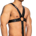 Sexy PU Leather Cock Ring Penis Harness