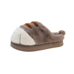 3D Cat Paw Plush Slippers Flat Thermal Winter Slippers Comfortable Fluffy Home Slippers Furry Paw Couple Slippers For Indoor Bedroom