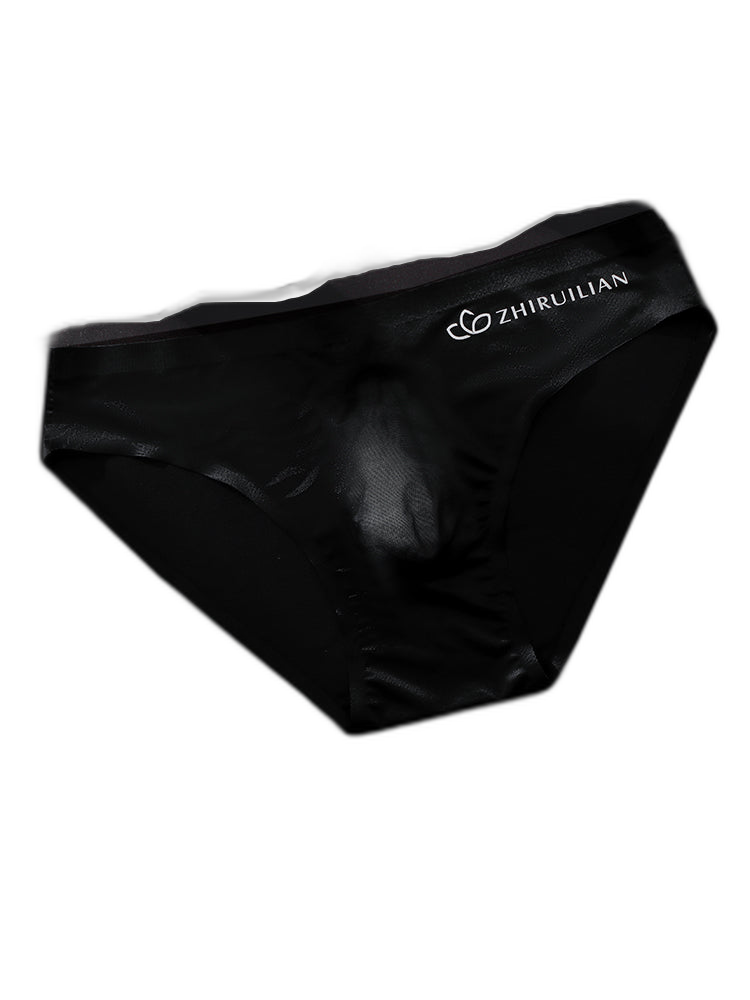 3 Pack Men's Ultra-Thin Seamless Ice Silk Cool-Touch Briefs