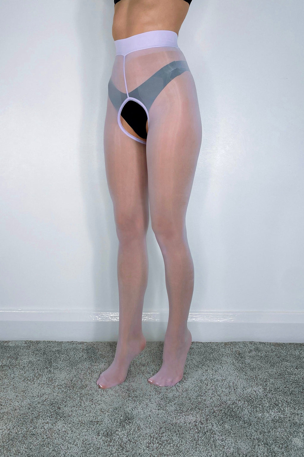 Purple 8 Denier Glossy Tights