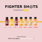 Fighter Shots Ginger + Pomegranate + Vitamin D3 Immunity Shot | 1,200 IU | 60ml | Single, 6-Pack or 12-Pack