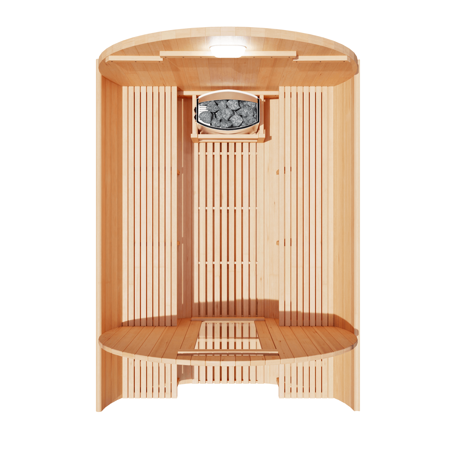 KOVE Outdoor Barrel Sauna – 5–6 Person Garden Sauna with 6kW Harvia Electric Heater