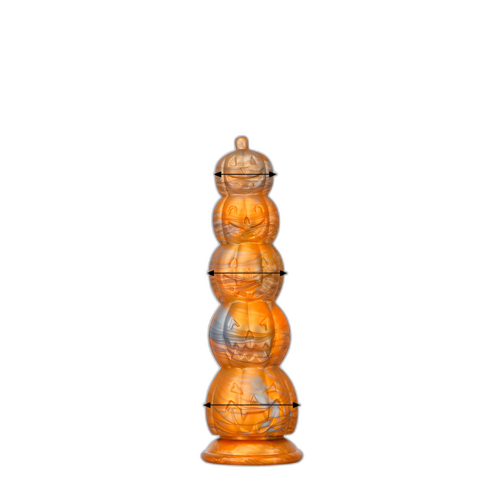 Pumpkin Anal Beads - Hands-Free Butt Plug - Soft Silicone Anal Sex Toy