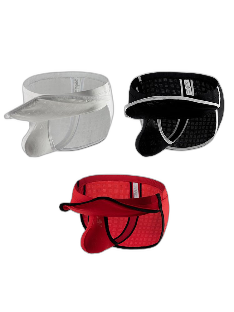3 Pack Men's Breathable Mesh Full Coverage Trendy Design Soft Boxers