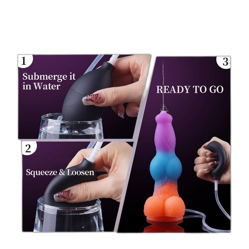Simon - 9.3 Inch Vibrating Squirting Dildo - Glow In The Dark Dildo