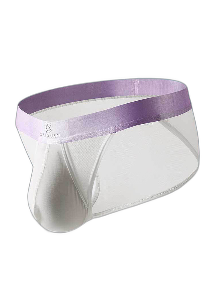 3 Pack Men's Ice Silk Breathable Mesh Low-Rise Classic Briefs