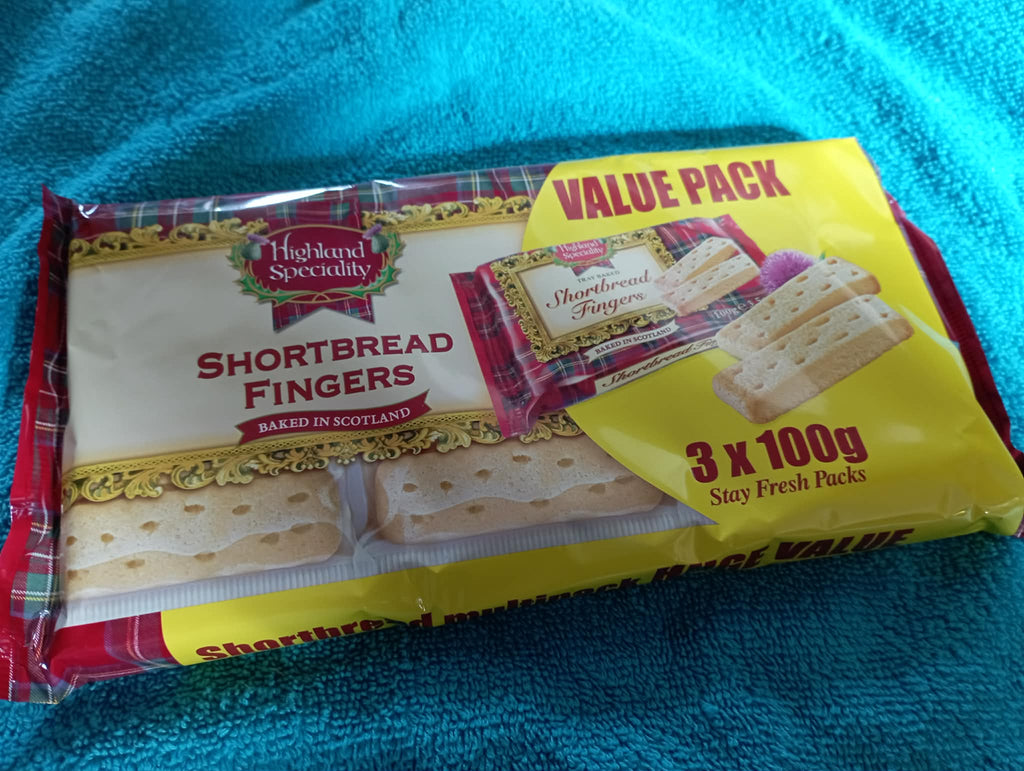 SCOTTISH HIGHLAND SPECIALITY SHORTBREAD FINGERS (3X100g)