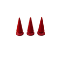 Metal Pup Hood Spikes 10 Pack Red 10x24mm