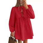 Women's Long Sleeve Mid-length Dress
